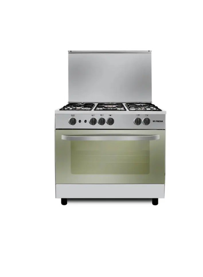 فريش بوتاجاز فريش- جامبو ستار 5شعلة 60/90 امان فرن وشواية فضي سطح ستالس - Image 5